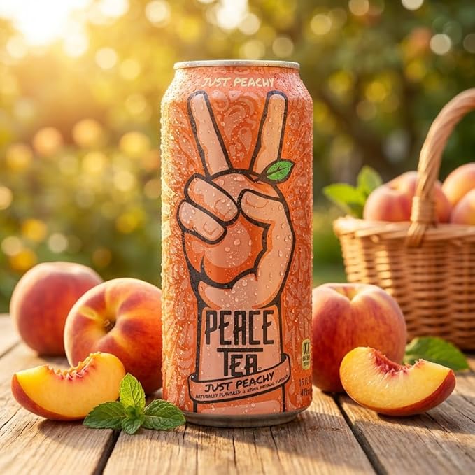 Peace Tea 16 oz 12-Pack Variety – Caddy Shack Just Peachy Razzleberry &amp Sno-Berry – Ready-to-Drink Iced Tea Beverage Assortment – Bold Fruit Flavored Tea Drinks