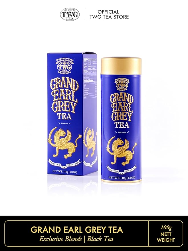 TWG Tea | Grand Earl Grey | Black Tea | Caramel | Haute Couture Tin 110g | Gift Set