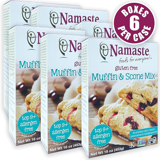 Namaste Foods Gluten Free Muffin &amp Scone Mix 16-Ounce Bags (Pack of 6)