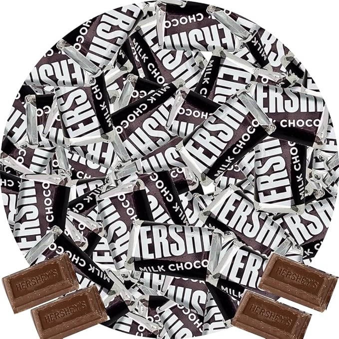 Candykrave Hersheyes Milk Chocolate Candy 2lb Bag - Bulk Individually wrapped Chocolate Bars candy Bulk chocolates Candy for Easter Snacking Pinata Celebrations Gifting &amp More!