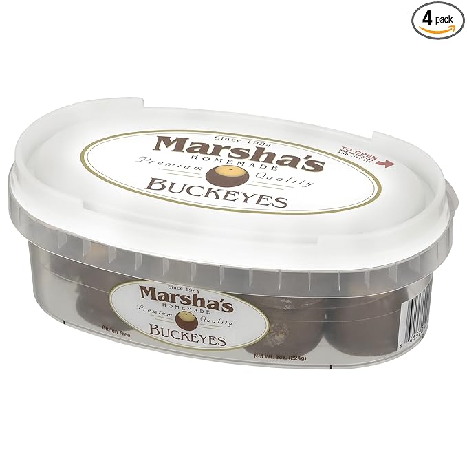 Marsha's Buckeyes Deli Containers (12 Buckeyes Per Container 4 Containers Per Order)