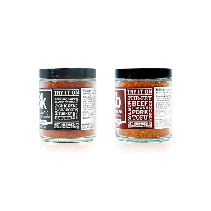 Spiceology – Black Magic &amp Korean BBQ Seasoning Bundle – Bold Cajun &amp Savory-Sweet Korean Flavors – Perfect Spice Rubs for Steak Pork Chicken Ribs Grilling &amp Smoking – Chef-Crafted &am