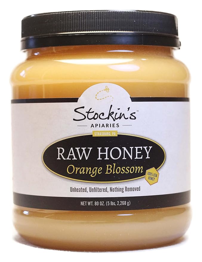 Stockin's Apiaries Raw Orange Blossom Honey In Bulk Unheated Unfiltered &amp Nutritious 80 Oz.