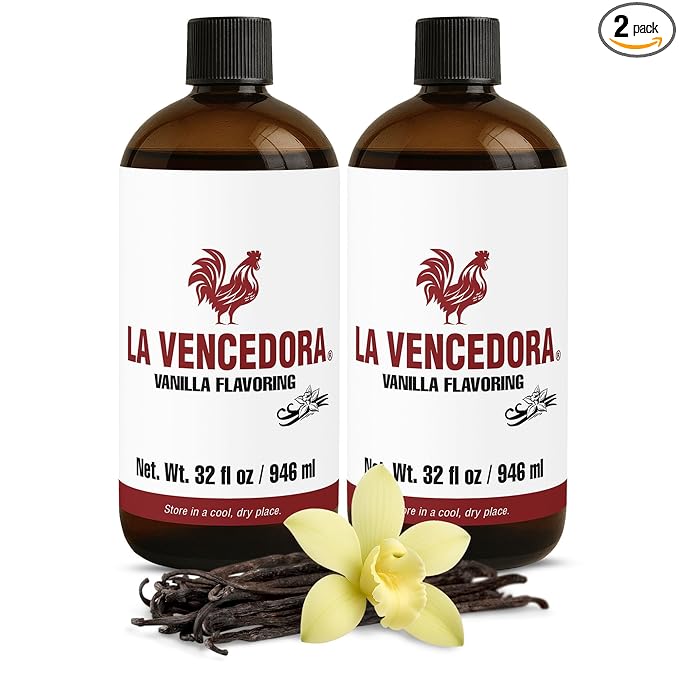 La Vencedora Mexican Vanilla – Large 32oz Bottles (Pack of 2) – Traditional Vanilla Flavoring for Baking Cooking &amp Desserts – Made in Mexico