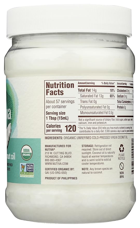 Nutiva Coconut Oil Organic Extra Virgin 54 Oz