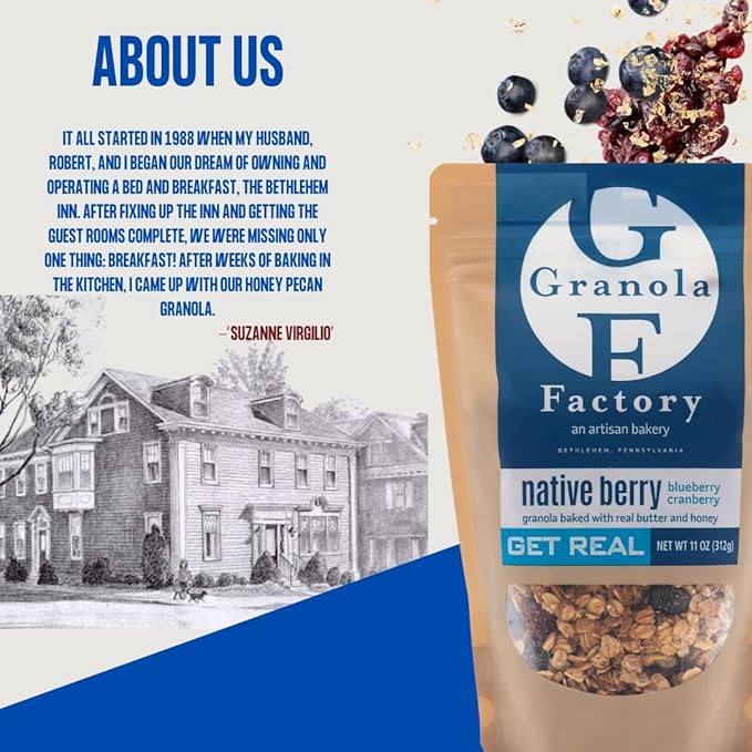 Granola Factory Native Berry All-Natural Sweet and Salty Breakfast Cereal Snack (Native 3 pack) 11 ounce (Pack of 3)