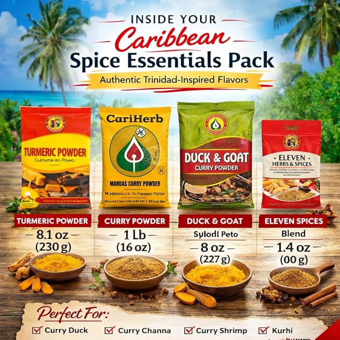 Caribbean Spice Essentials Pack – Authentic Trinidad-Inspired Seasoning Collection