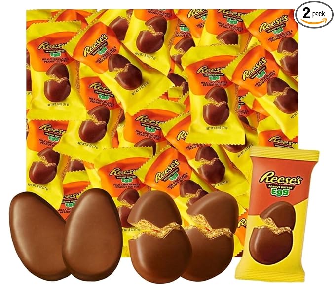 Reese's Peanut Butter Eggs Bulk Pack - 2 Pounds of Eggs - Delicious Classic Flavor in a Fun Shape - Perfect for Easter Baskets or Eggs Hunts - Great to Share with Friends and Family