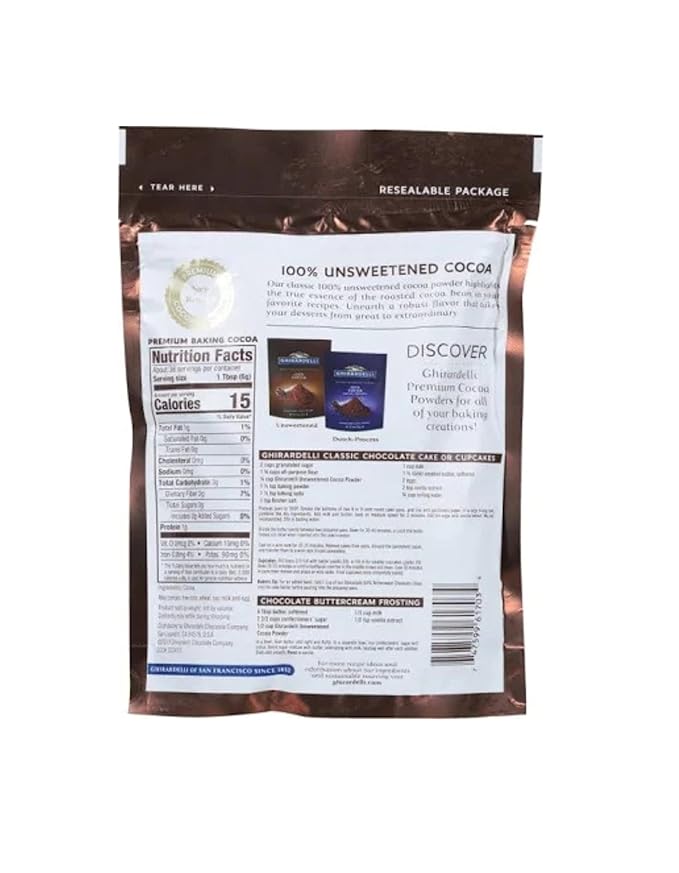 Ghirardelli Premium Baking Cocoa 8 oz (227 g)(pack of 2)