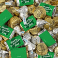 110ct St. Patrick's Day Candy Mix For Party Favors - Assorted Chocolate Miniatures Green Foiled Kisses &amp Gold Foiled Mini Peanut Butter Cups (1.62lb Bag)