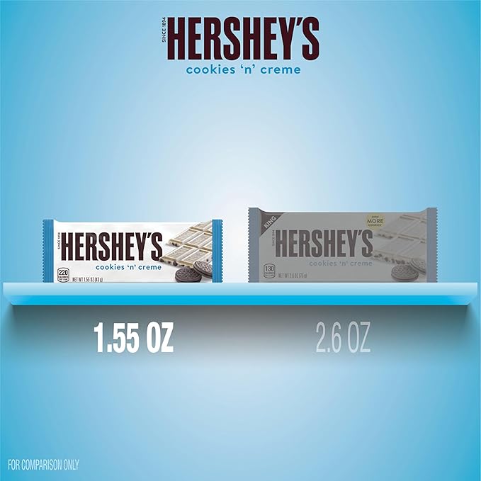 HERSHEY'S Cookies 'n' Creme Candy Bars 1.55 oz (36 Count)