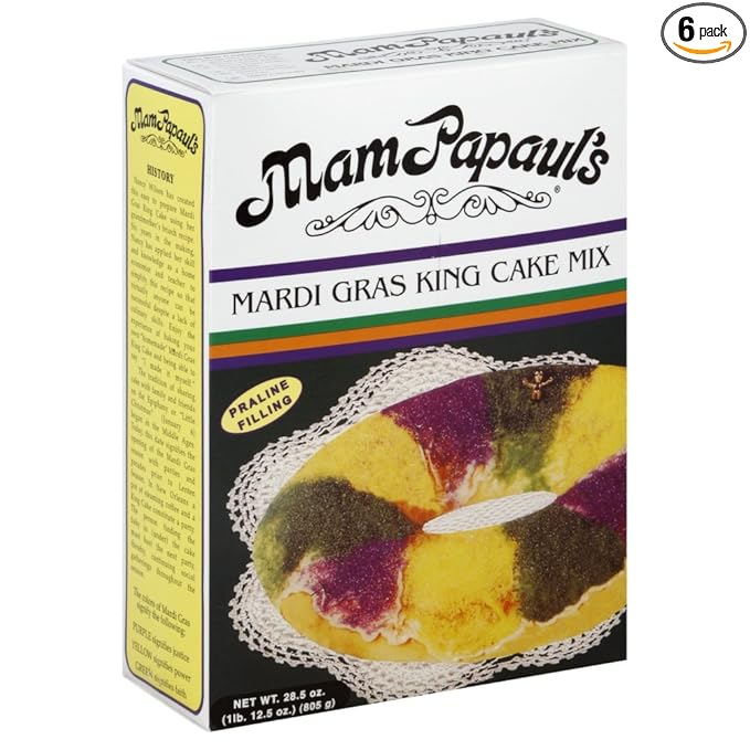 Mam Papauls Mix Cake Fllng Mardi Gras King 28.5 oz (Pack Of 6)