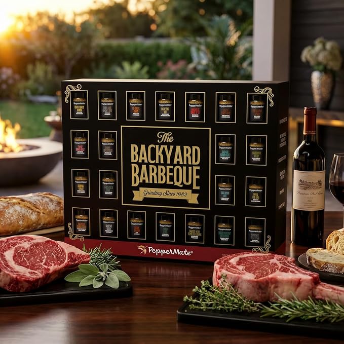 Ultimate 22-Spice Grilling &amp Cooking Gift Set – Gourmet Chef-Approved All-Natural Non-GMO Rubs &amp Seasonings for BBQ Steak Chicken Seafood – Perfect Holiday Christmas Father’s Day &amp