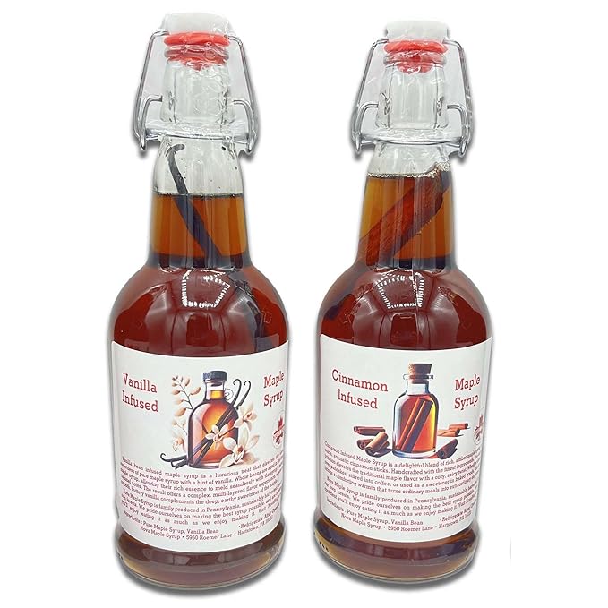 Vanilla Infused Nova Maple Syrup - Pint (16 Fl Oz)