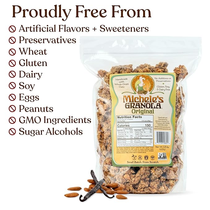 Michele's Granola Original and Salted Maple Pecan 36oz Resealable Bags Pack of 2