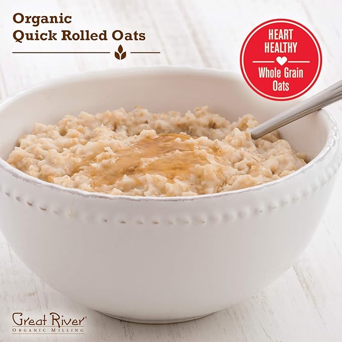 Great River Organic Milling Oatmeal Quick Rolled Oats Organic 50-Pounds (Pack of 1)
