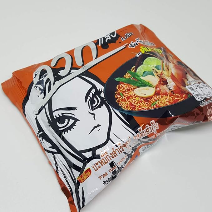 (60g. x 5 Packs) Tom Yum Shrimp Flavour Quick Cooking Thai Instant Noodles Soup Fest Spicy Food
