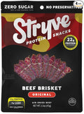 Stryve Protein Snacks - Better Than Jerky Steak Biltong | 22g Protein Sugar Free Zero Carbs Gluten Free Dairy Free Keto &amp Paleo Friendly | Beef Brisket Pack Of 4