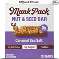Munk Pack Nut &amp Seed Bars Caramel Sea Salt Prebiotic &amp Probiotic GLP-1 Snack Gut Friendly 5g Fiber 5g Plant Protein Gluten Free Keto No Sugar Alcohols 3g Net Carb 24 Count