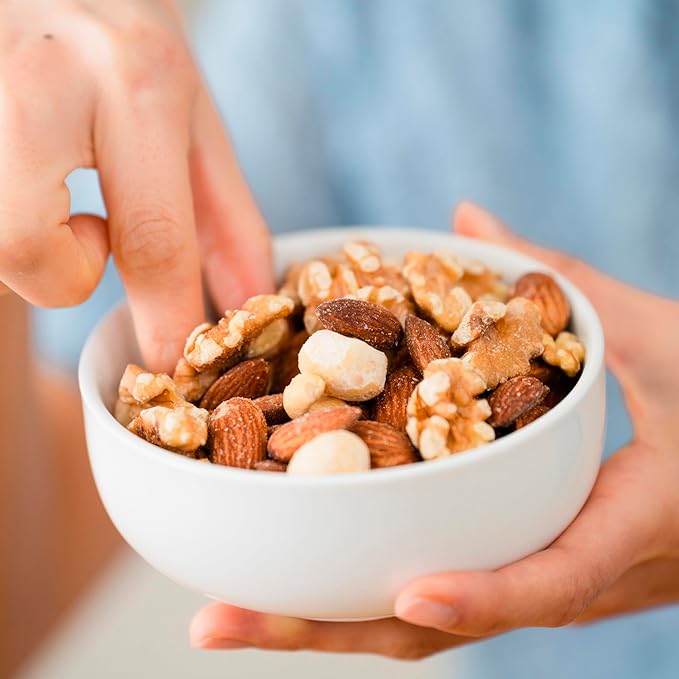 Jaybee’s Raw Deluxe Mixed Nuts Unsalted 3 Pound – Almonds Cashews Pecans Walnuts Brazil Nuts &amp Macadamias – Natural Fresh Variety in Resealable Bulk Bag