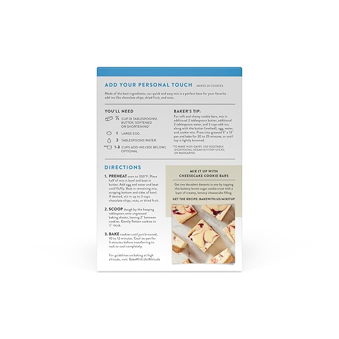 King Arthur Gluten Free Cookie Mix (Pack of 6)