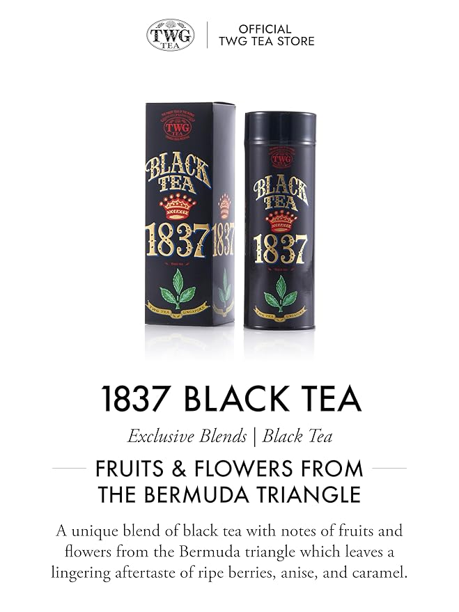 TWG Tea | 1837 Black Tea | Black Tea | Fruits &amp Flowers | Haute Couture Tin 100g | Gift Set