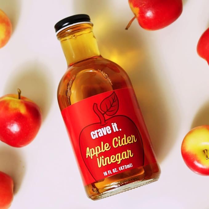 Crave It. Apple Cider Vinegar with Mother - Gut Health &amp Digestion - Made with Utah Honey - 16oz - 6pk