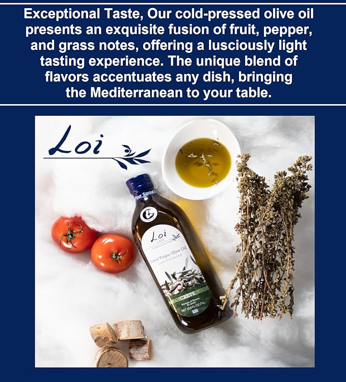 Loi Ladi - Extra Virgin Olive Oil from Crete Greece by Chef Maria Loi Authentic and Unfiltered - 33.8 Fl. Oz.