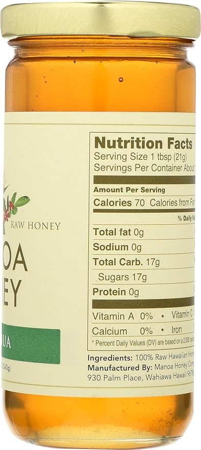 Manoa Honey Company Honey Ohia Lehua 12 Ounce