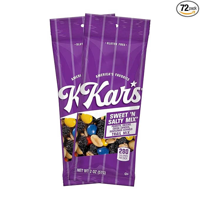 Kar’s Nuts Sweet ‘N Salty Trail Mix 2 oz Pouch (Pack of 72) Gluten-Free Trail Mix Snack