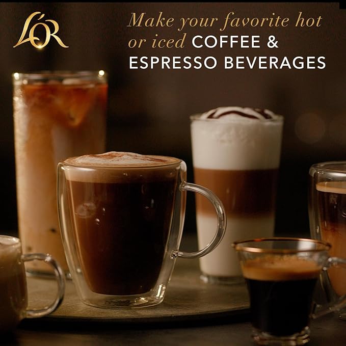 L'OR Espresso Capsules 50 Count Forza Single-Serve Aluminum Coffee Capsules Compatible with the L'OR BARISTA System &amp *Nespresso Original Machines 50 Count (Pack of 5)