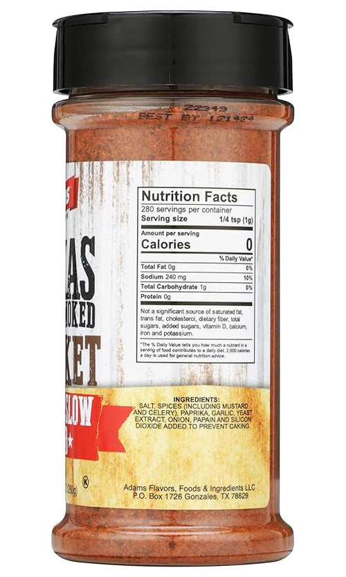 Adams Texas Style Smoked Brisket Low N’ Slow Rub 9.89 Ounce Bottle (Pack of 3)