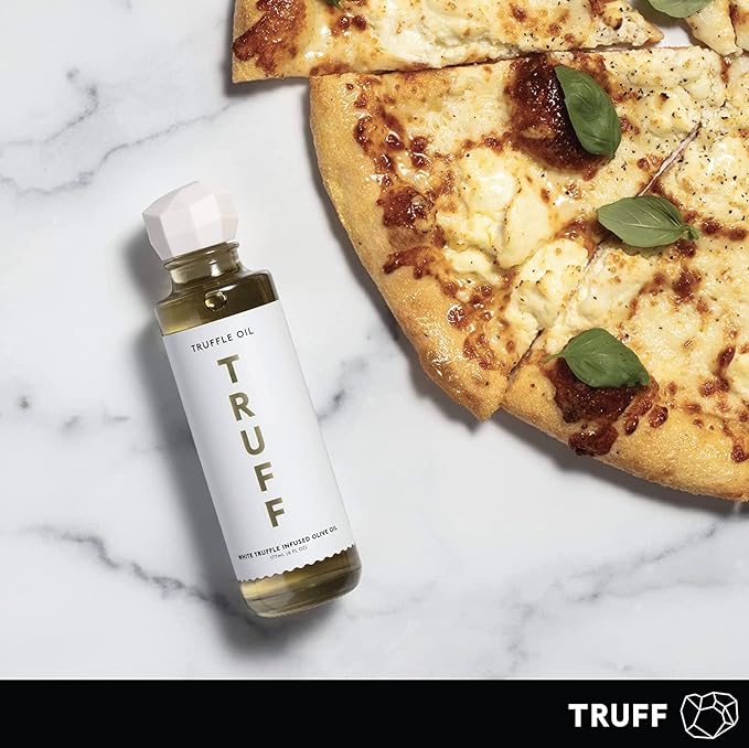 TRUFF White Truffle Oil - White Truffle Infused Olive Oil - Gourmet Dressing Seasoning Marinade or Drizzle Non-GMO Gluten-Free 6 fl.oz