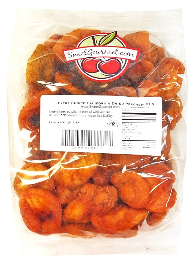 Fancy Dried Fruits- Sun Dried California Peaches 2 lb