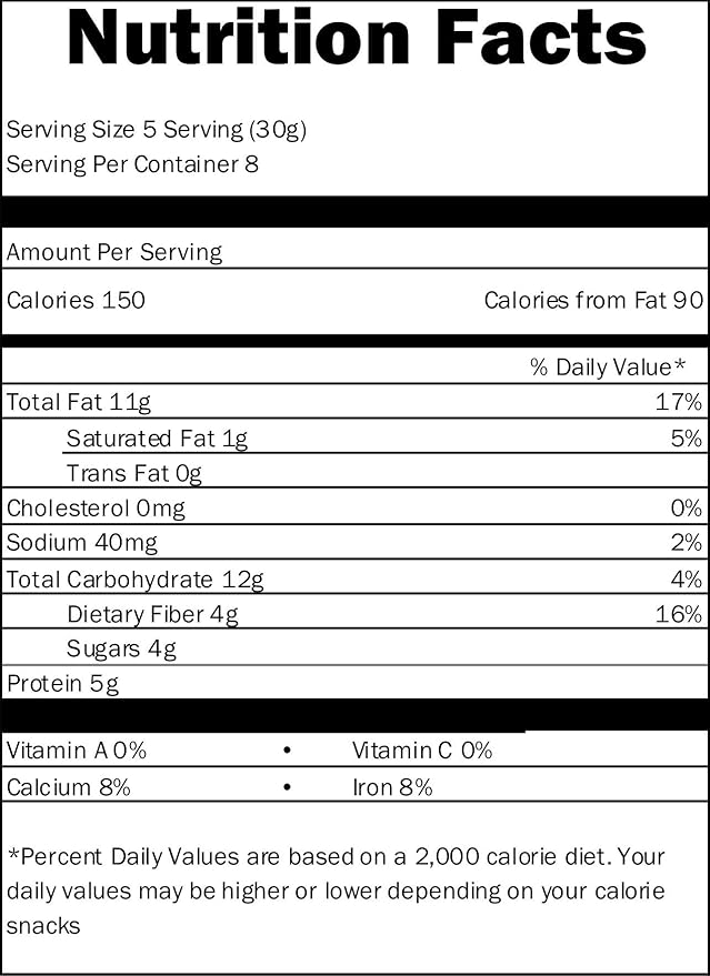 Country House ALMOND CRUNCH PACK (5 Counts) with Chia and Flaxseed All Natural Easy to Read Ingredients No Artificial or Natural Flavors Added No Gluten Low Sodium and a Crisp in Every Bite!