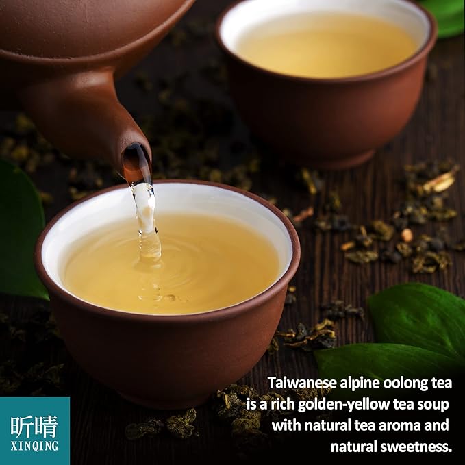 Xin Qing Taiwan Oolong Tea Taiwanese High Mountain Oolong Tea Taiwan Gaoshan Ulong Tea Loose Leaf Oolong 200g/7.05oz