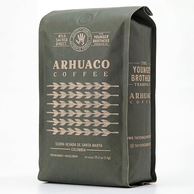 The Younger Brothers Trading Co. – Arhuaco Indigenous Wild-Grown Coffee Medium Roast Whole Bean 35.2 oz (1 kg)