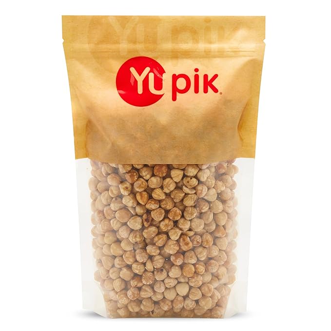 Yupik Dry Roasted Unsalted Hazelnuts 2.2 lb (35.2 oz) Gluten-Free Kosher Vegan Filberts Unsalted Oil-Free Crunchy Nuts Source of Fiber &amp Iron Healthy Snacks For Baking &amp Nut Butters