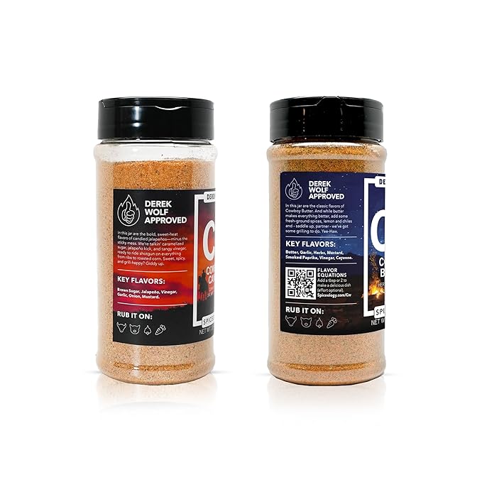 Spiceology – Derek Wolf Cowboy Collection – Seasoning Bundle Containing Cowboy Butter &amp Cowboy Candy – Gourmet Spice Blends for BBQ Grilling and Everyday Cooking