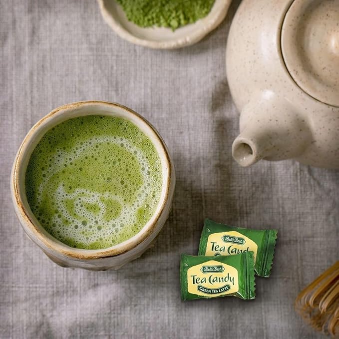 Bali's Best Green Tea Latte Candy 5.3 Oz (Pack of 12) Individually Wrapped Hard Candy Made with Real Tea with Natural Antioxidants Halal