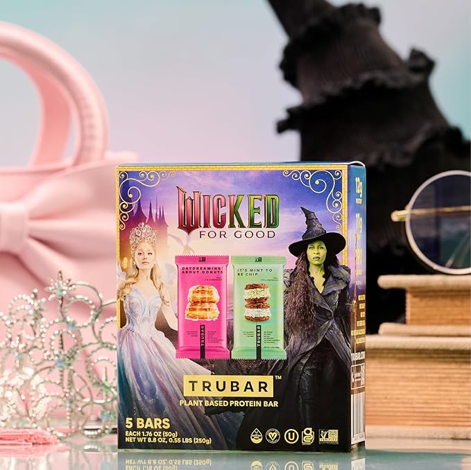 TRUBAR “Wicked” Vegan Protein Bar Variety Pack – It’s Mint to Be Chip &amp Daydreaming About Donuts Plant Based Gluten Free Dairy Free No Sugar Alcohols 12g Protein 11g Fiber Healthy Snack Bar