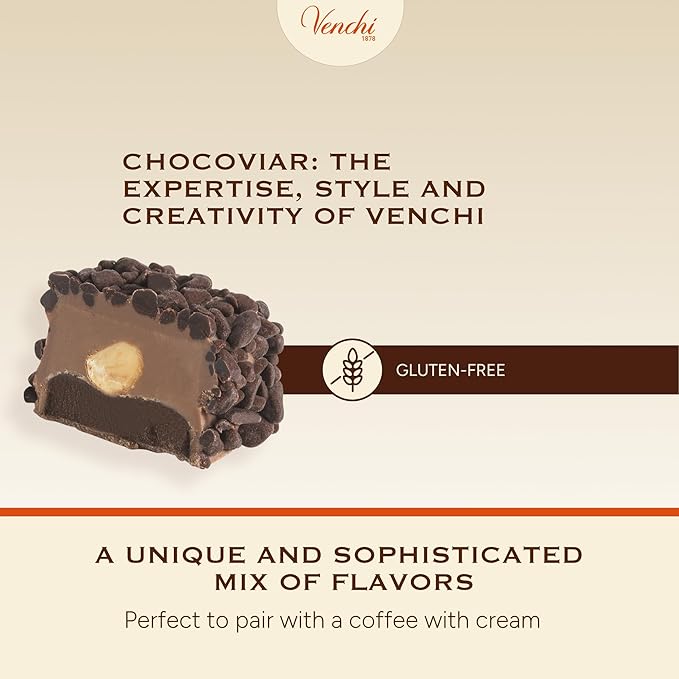 Venchi - Chocoviar Gianduja 35.27 oz Bag of Gianduja Chocolates Made Exclusively with Piedmont Hazelnuts Gluten-Free No Artificial Colors or Preservatives