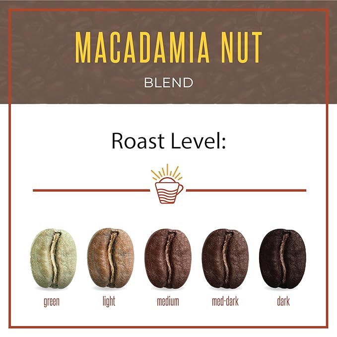 San Diego Coffee Macadamia Nut Medium Roast Ground Coffee 16-Ounce Bag Café molido tostado