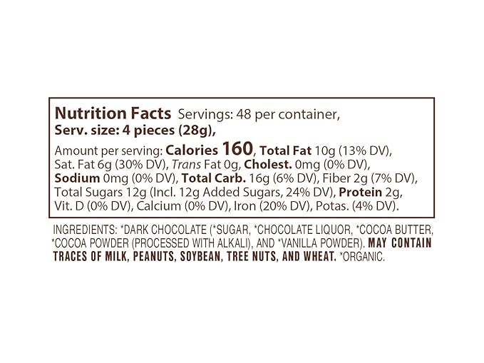 Lake Champlain Bulk Organic Dark Chocolate Coins 180 Pieces 3 Pounds