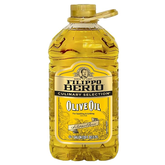 Filippo Berio Pure Olive Oil 1 Gallon – For Grilling and Mild Taste
