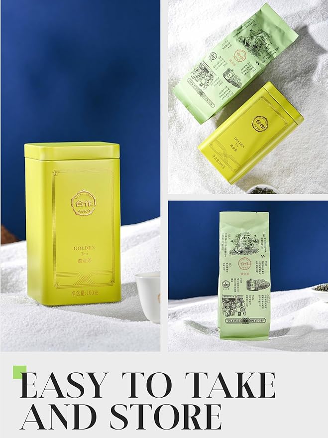 CO-OP 1950 Golden Green Tea Loose Leaf Tea 100g High Mountain Whole Loose Leaf Green Tea Naturally Smooth &amp Refreshing Rich in Antioxidants No Additives 20 Empty Tea Bags Included Tin