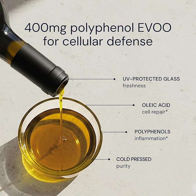 Blueprint Bryan Johnson Olive Oil – Snake Oil- High Polyphenol Extra Virgin Olive Oil (400+ mg/kg) – Cold Pressed Early Harvest First Cold Press EVOO – Keto Paleo Non-GMO – 750ml Glass Bottle