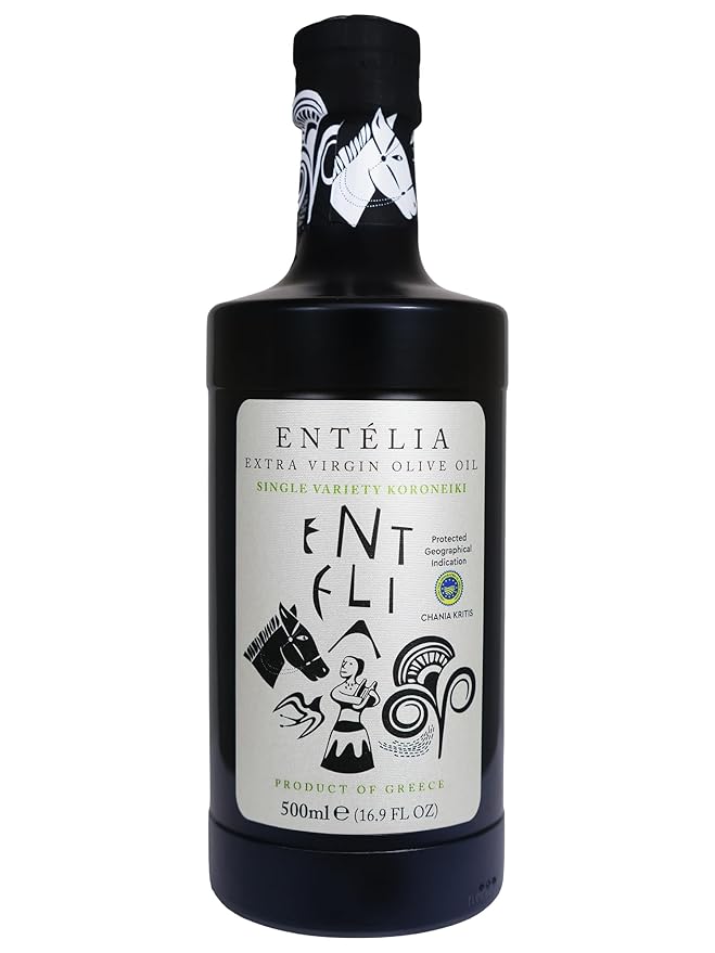 Entelia Extra Virgin Olive Oil from Crete Greece 16.9 fl oz (500ml)