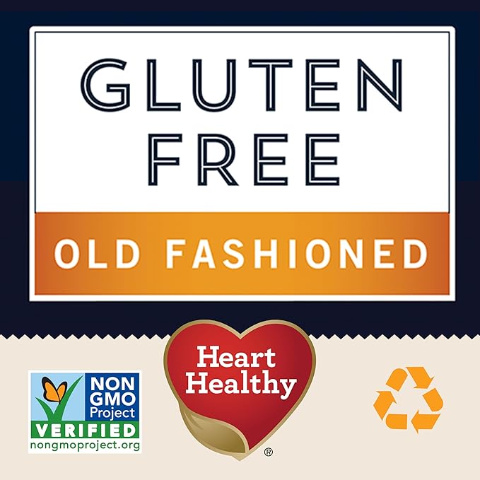 Quaker Gluten Free Old Fashioned Rolled Oats Non GMO Project Verified 24oz Resealable Bags (Pack of 4)