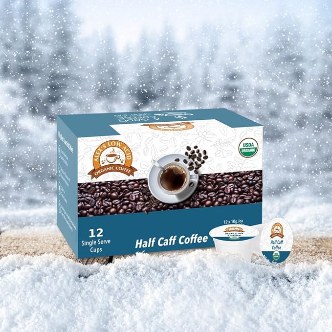 Alex's Low Acid Organic Coffee Wind Down Single-Serve Pods Variety Pack